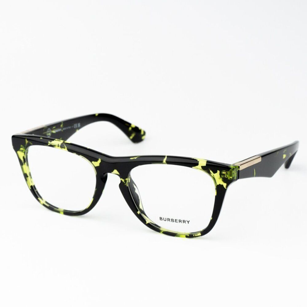 NEW Burberry BE2409 4124  Green Havana Square Unisex Eyeglasses BE 2409